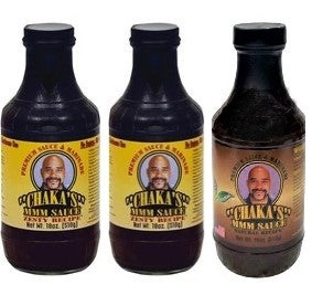 CHAKA'S MARINADE Sauce. All Natural. (2) Zesty (1) Original 18oz