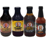 CHAKA'S SAMPLER. All Natural. (2) MARINADES, (1) BBQ Sauce & (1) HOT SAUCE