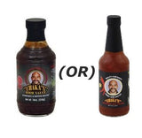 (FREE) CHAKA'S BBQ Sauce (OR) CHAKA'S HOT Sauce. Pick (1) FREE (.01) with the purchase of $46.95 or more.  Place in cart and leave a "NOTE" at check out as to which one you want or we'll decide for you.
